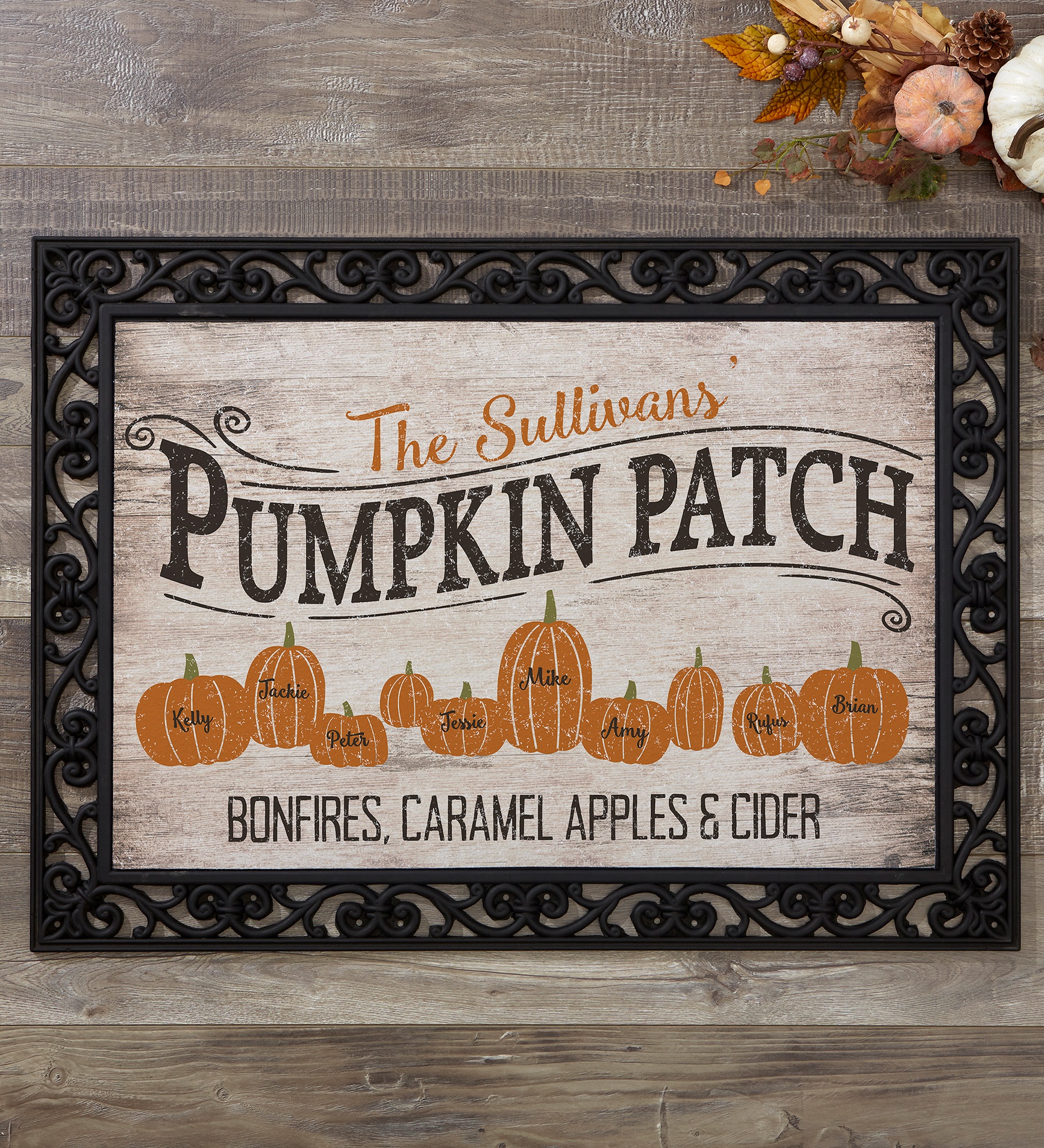 Pumpkin Patch Personalized Doormats